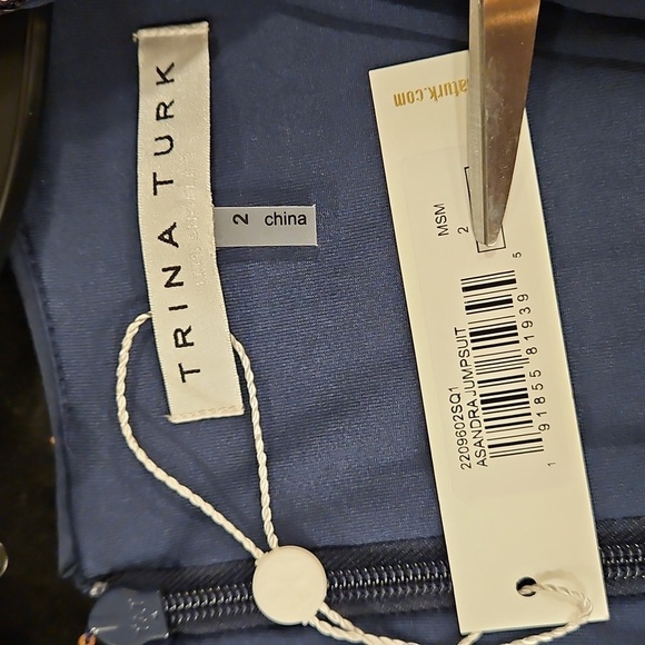 💕TRINA TURK💕 Asandra Jumpsuit Supernova Sequin Moonstone Midnight Ombre 2 NWT - Picture 15 of 16